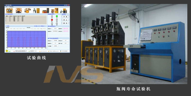 瓶阀寿命试验机设备及软件界面图