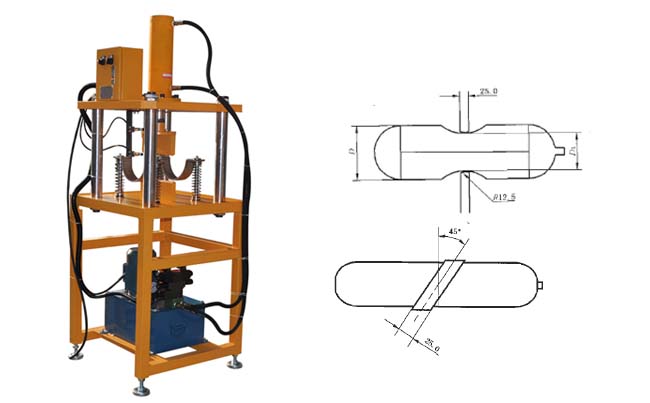 灭火器筒体压扁试验机设备图片