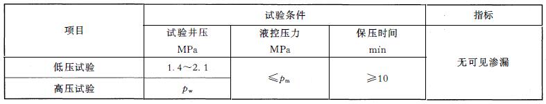 表 2 关闭试验项目和指标