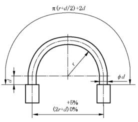 图 1 压力脉冲试验试样 a）软管公称内径在 22mm 及以下