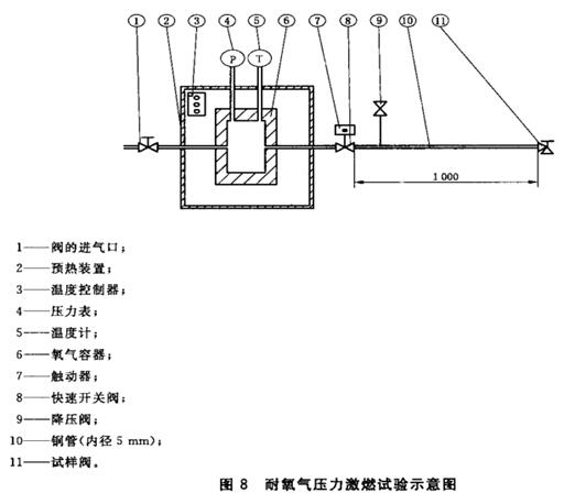 耐氧气压力激燃试验示意图