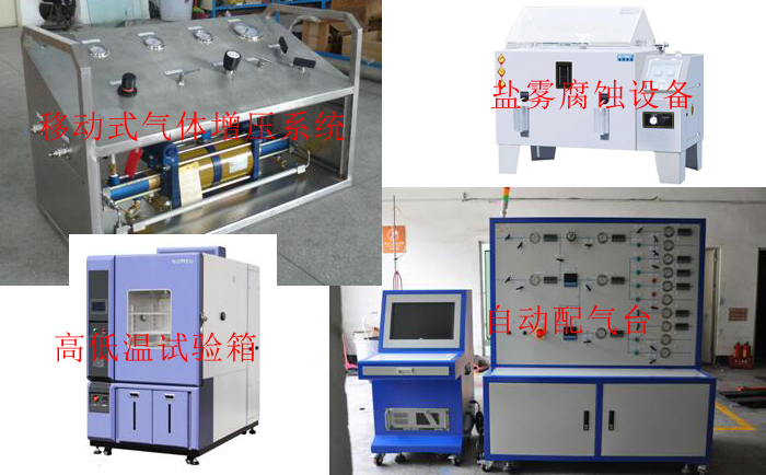 气体增压系统+盐雾腐蚀设备+高低温试验箱+自动配气台