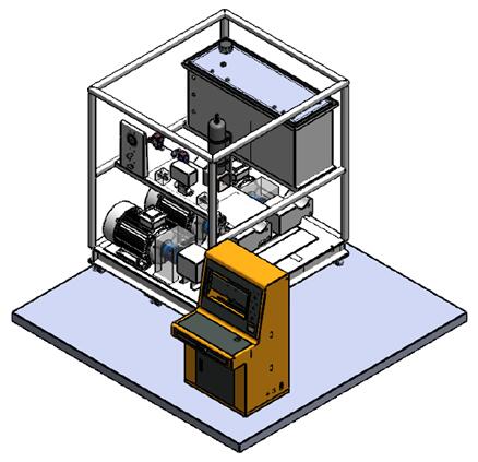 壳体水压试验系统3D示意图