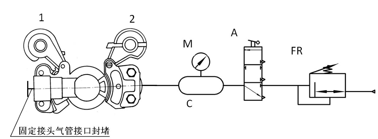 图 2 挂车接头密封性试验原理图